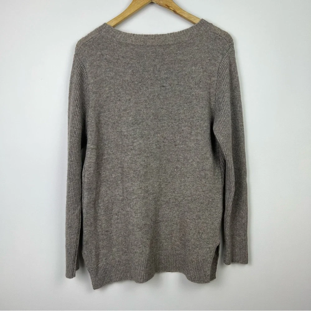 Merino Essentials Womens Jumper Sweater Knit Brown Merino Wool Blend Size S 8/10 - Picture 8 of 12